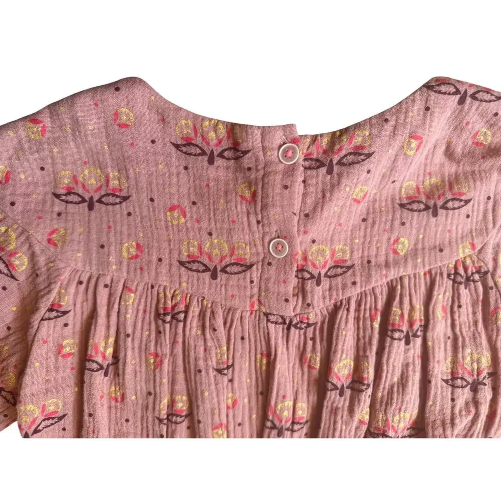 Louise Misha Lania Dress in Sienna Peru Pink Cotton Size 6 Years